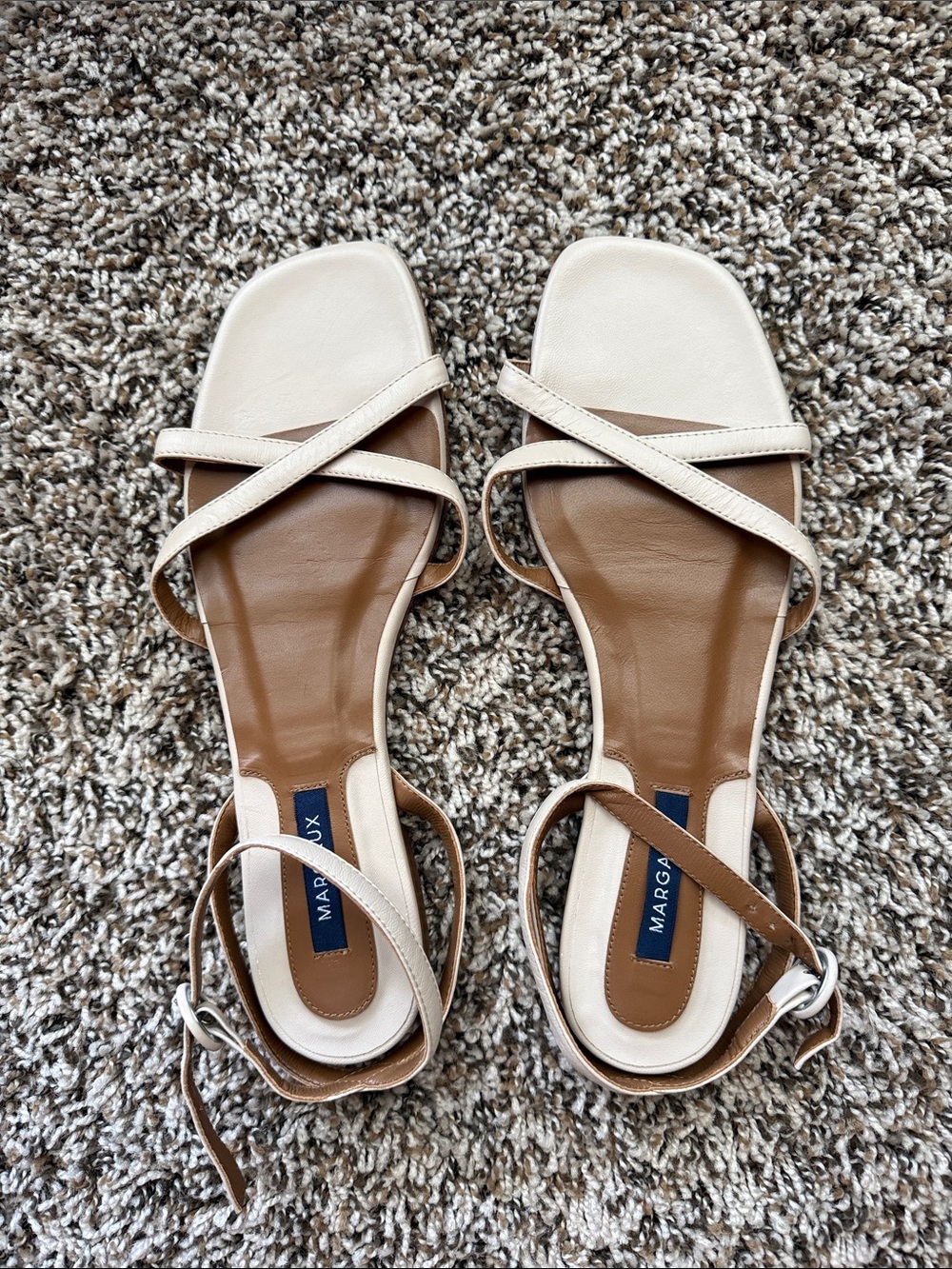 Margaux The Flat Sandal - Magnolia Nappa - 40 (US 9.5) / Medium NBW